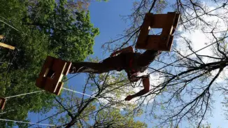 Kettesben egy kis kaland Visegrádon a kalandparkban